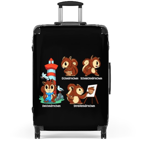 Nut Lover Wild Cute Squirrel Painting Walnut Shell Suitcases