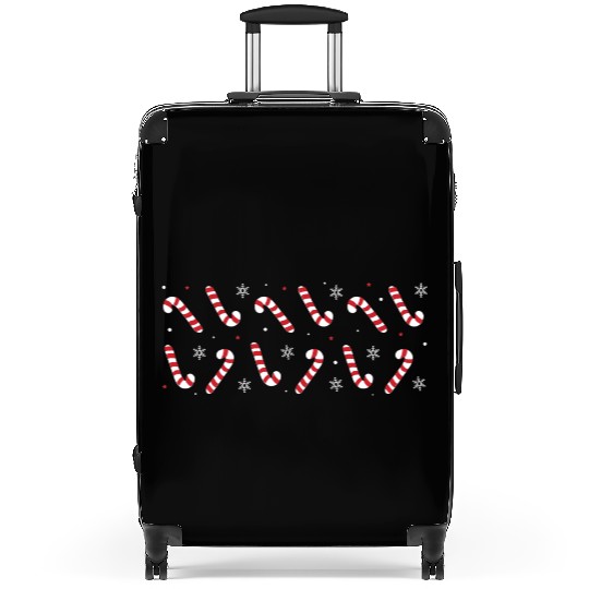 Christmas Candy Canes Suitcases