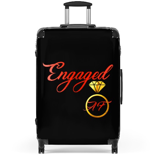 engaged af engagement valentines day Suitcases