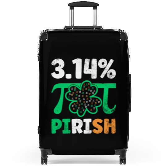 3.14% PIrish Funny St. Patricks Math Geek Pi Day Suitcases