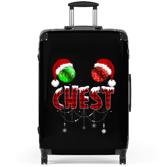 Chest Nuts Christmas Funny Matching Couple Suitcases