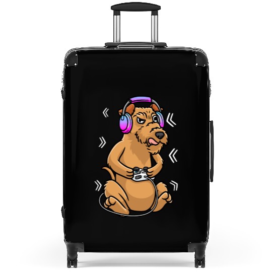 Irish Terrier Dog Gamer Video Game Gaming Irish Suitcases