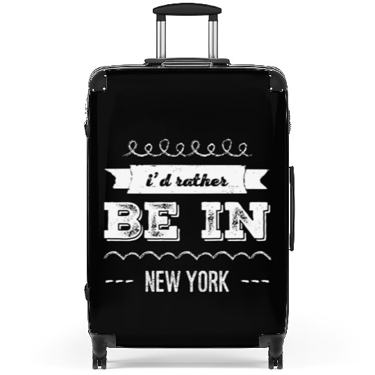 I'd rather be in New York City taxi Broadway Wall Suitcases