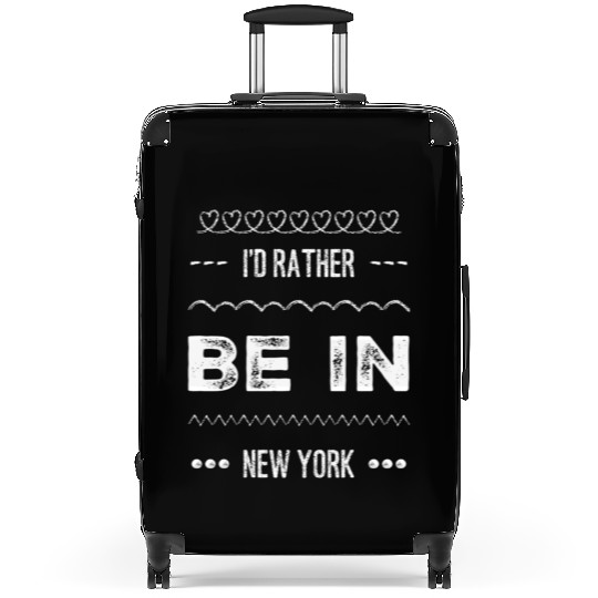 I'd rather be in New York City taxi Broadway Wall Suitcases