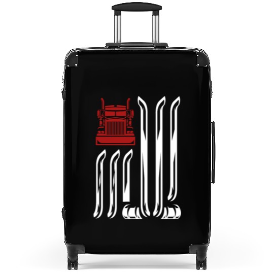 Truck Driver US FLAG, Truck, Trucker Dad Suitcases