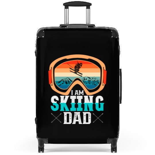 I AM SKIING DAD Funny dad Suitcases