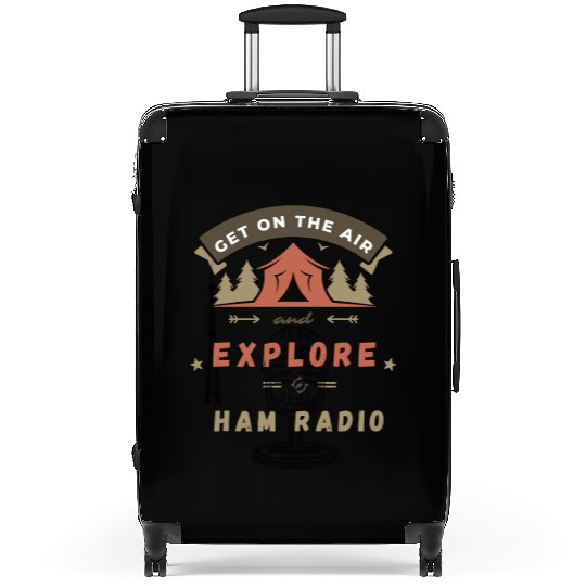 Ham Radio Adventure Motivational Quote Suitcases