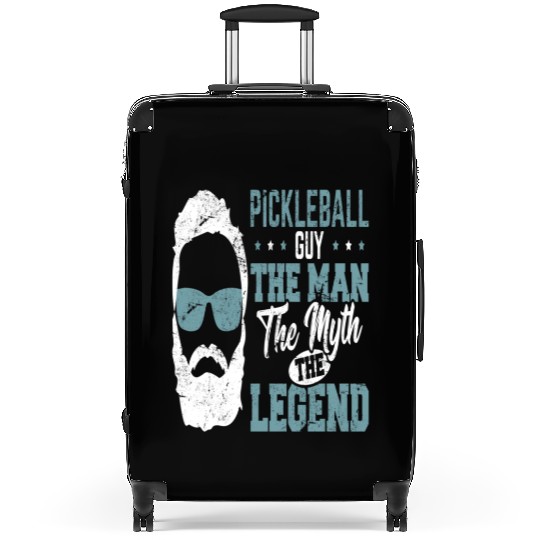 Funny Pickleball Design Guy Men Boys Pickleball Suitcases