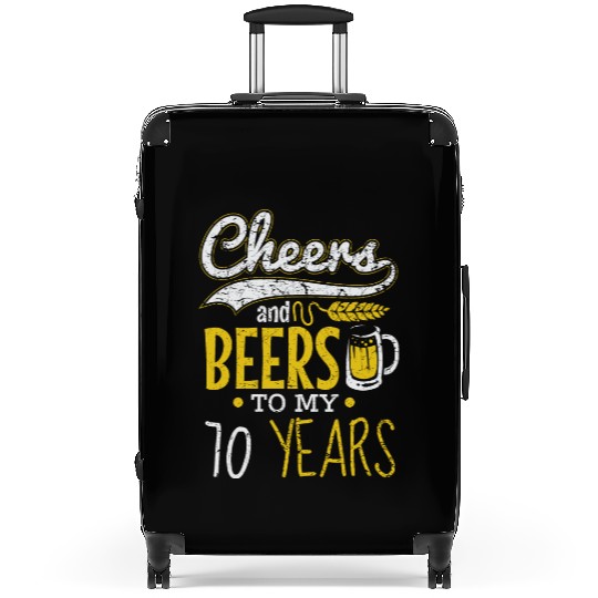 Cheers and Beers 70th Birthday Gift Idea Suitcases