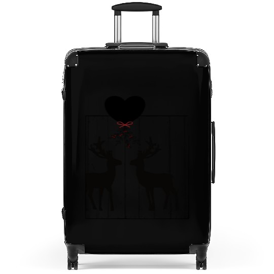 Reindeer love under a mistletoe Suitcases