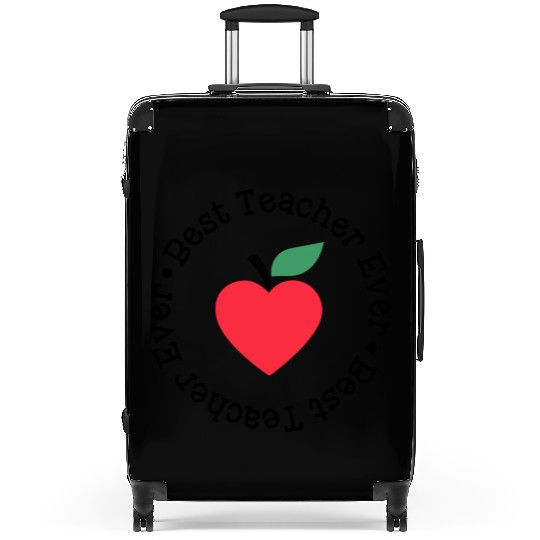 Best Teacher Ever Apple Circle Suitcases