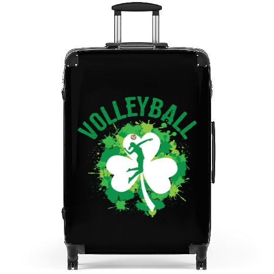 Volleyball Shamrock Irish Sports St Pattys Day Suitcases