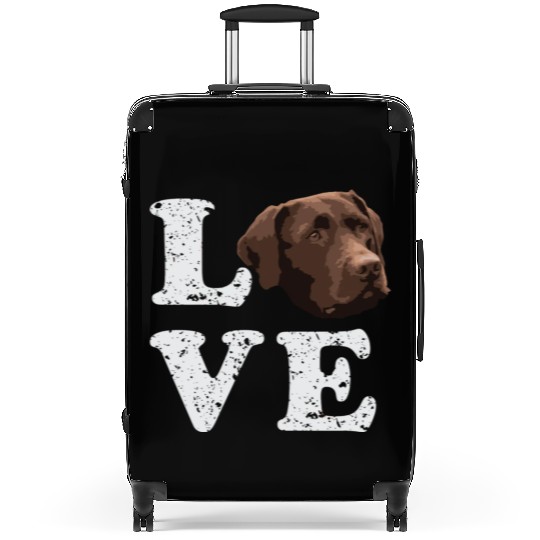 I Love My Chocolate Lab Labrador Retriever Dog Suitcases