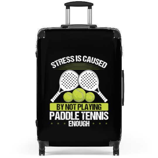 Paddle Tennis Player Match Stress is caused Suitcases