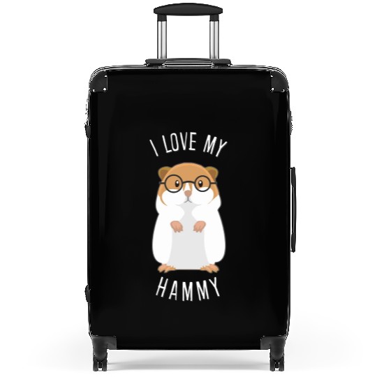 I love my Hammy hamster lover cute gift funny pet Suitcases