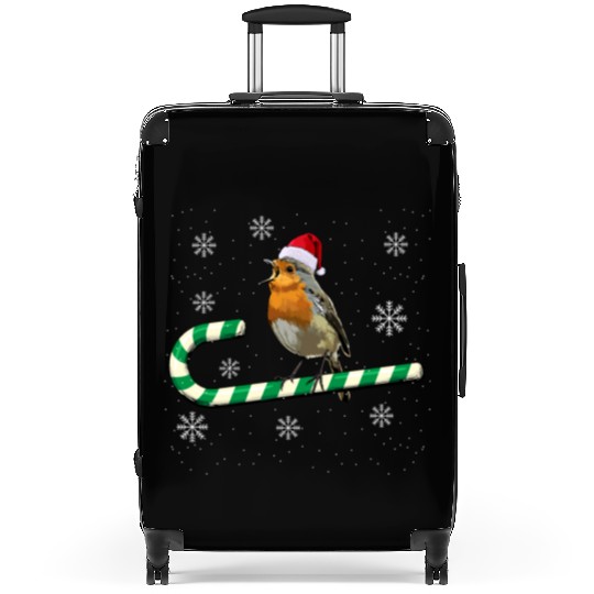 Robin Bird Watching Redbreast Birding Christmas Suitcases