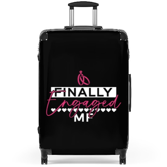 Finally Engaged MF - Bride Bachelorette Party Suitcases