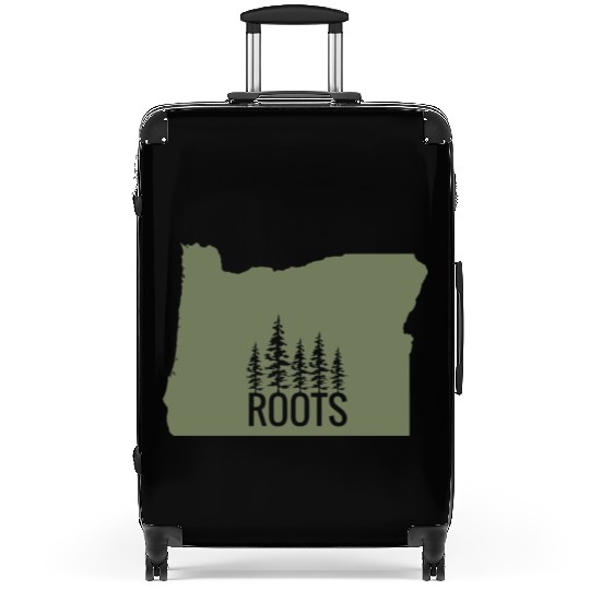 Oregon State Roots Green Suitcases