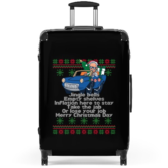 Jingle Bells Empty Shelves Inflation Here Funny Ch Suitcases