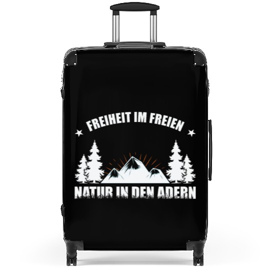 Nature In The Veins Forest Mountain Saying Outdoor Suitcases