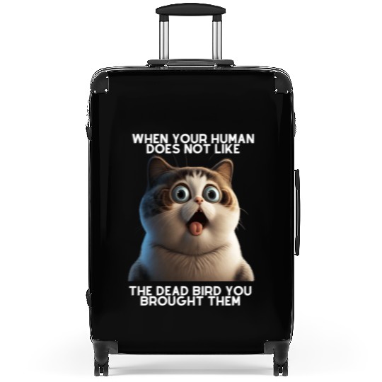 Funny surprised cat Suitcases