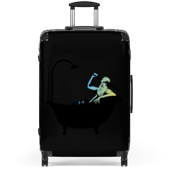 Banksy - Grandpa in the bathtub Suitcases
