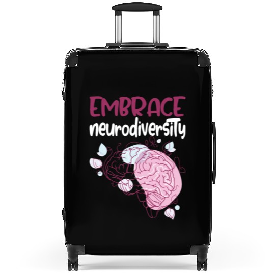 embrace neurodiversity - Embrace ADHD Autism ASD. Suitcases