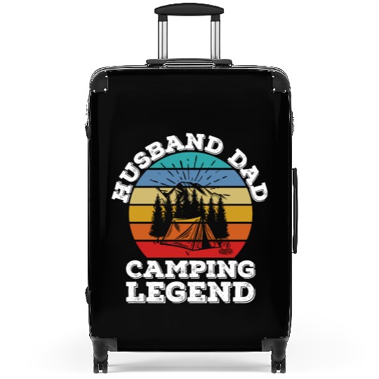 Husband Dad Camping Legend Suitcases