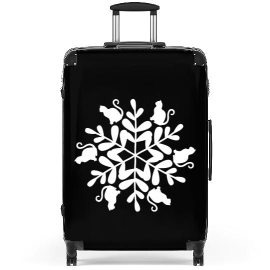 Cats Snowflake Christmas Winter Snow Holiday Kitty Suitcases