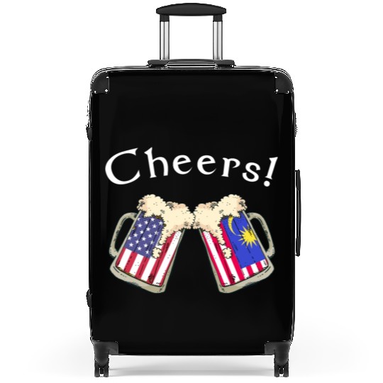 Malaysian American Grown Country Cheers Beer Drink Suitcases