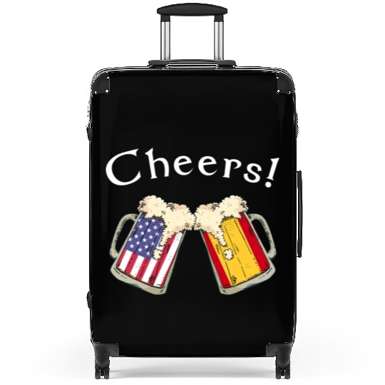 Spanish American Grown Country Cheers Beer Drink Suitcases