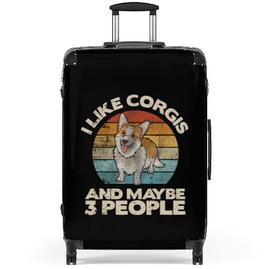 Corgi Suitcases, Dog Lover Suitcases, Funny Corgi Suitcases, Co