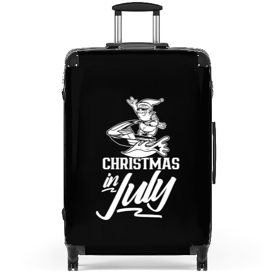 Christmas In July Humor Summer Santa Sarcastic Suitcases
