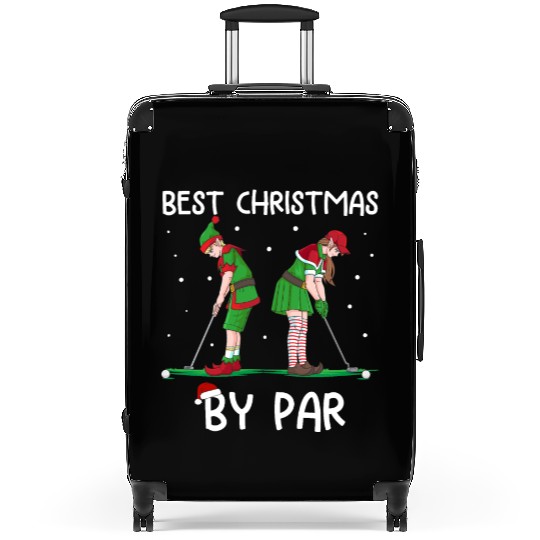 Golf Elf Pun Golfer Christmas Golfing Suitcases