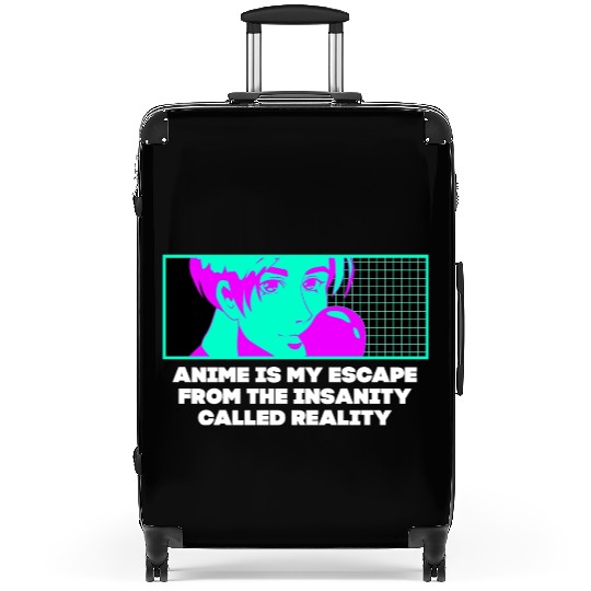 Anime Is My Escape from Reality Manga Emo Japanese Suitcases