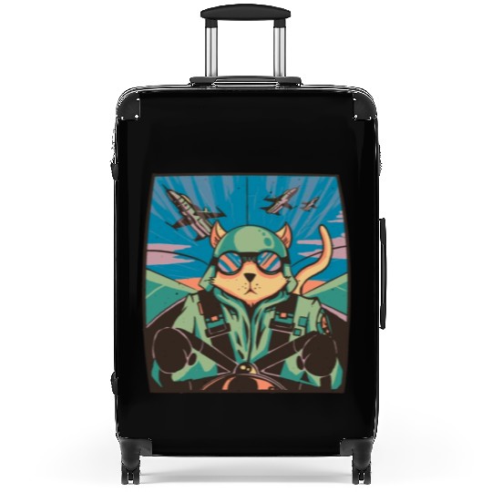 Fighter jet pilot-cat Fighter jet pilot-cat inspir Suitcases