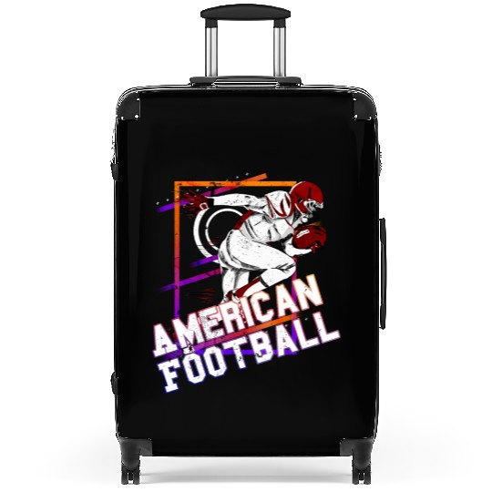 American Football Player Vintage Retro USA Sport Suitcases