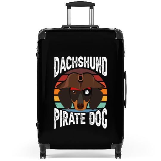 Dachshund Pirate Dog Suitcases