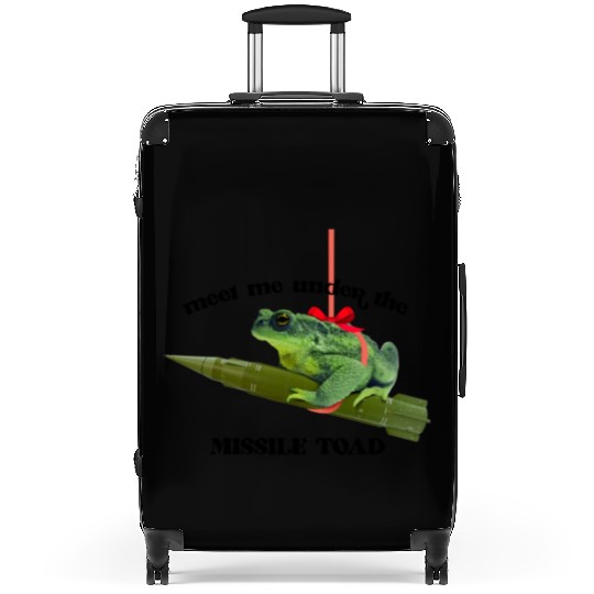 Meet me under the missile toad – mistletoe pun Suitcases