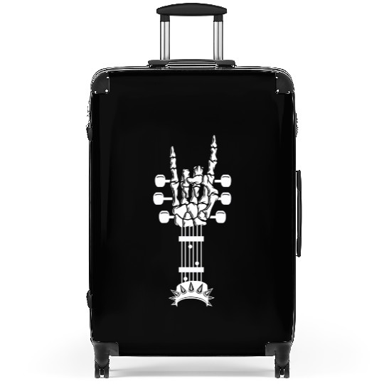 Rock & Roll Skeleton Guitar Music Lover Rockstar Suitcases