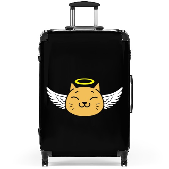 Cute angel cat Suitcases