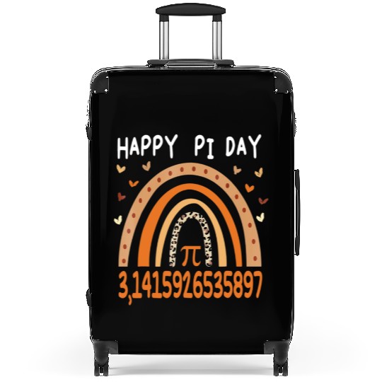 Happy Pi Day Mathematic Math Leopard Rainbow Suitcases