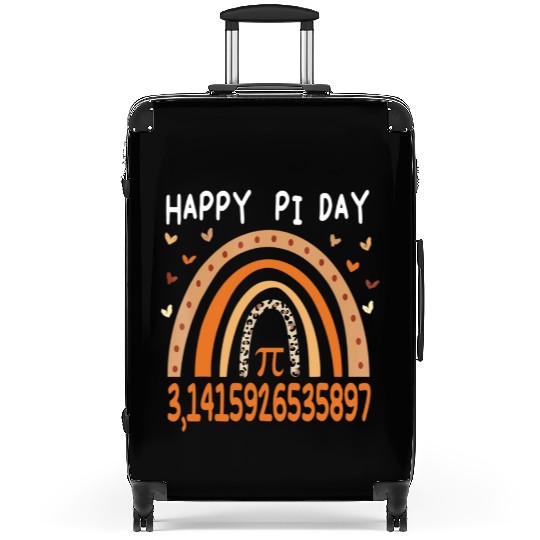 Happy Pi Day Mathematic Math Leopard Rainbow Suitcases