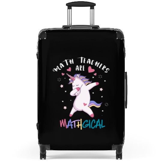 Math Teacher Unicorn Suitcases