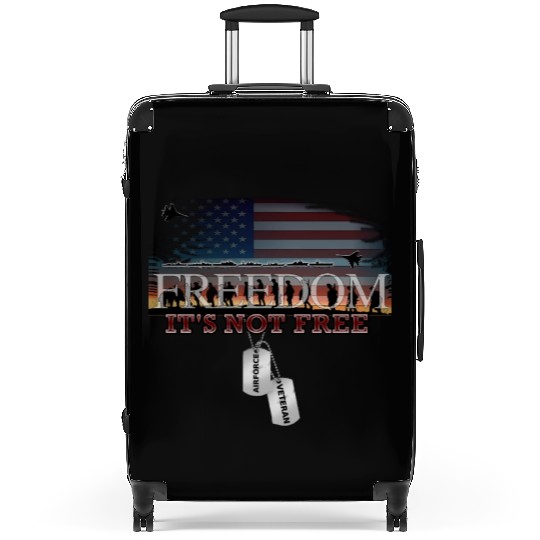 Airforce Veteran Freedom isn't Free Suitcases