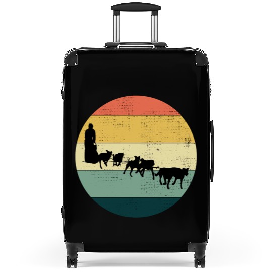 Husky Sledding Sled Dog Racing Alaskan Racers Suitcases