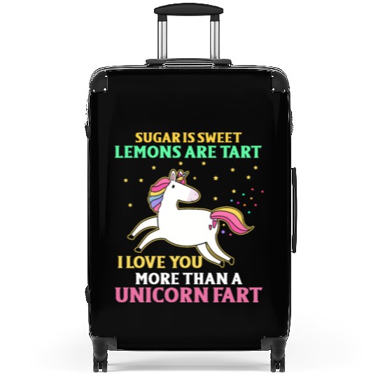 Sugar Sweet Lemon I Love You More Than Unicorn Far Suitcases