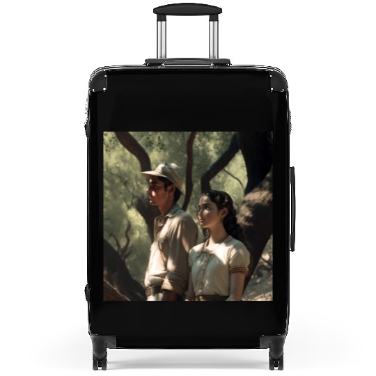 screengrab from a 1920s film scene beautiful Suitcases