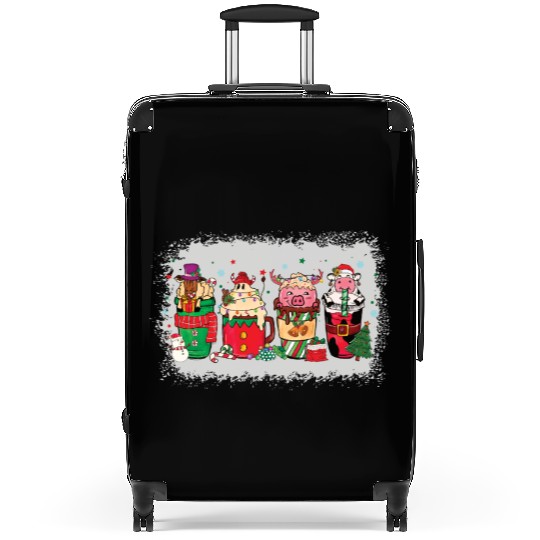Christmas Coffee Cup Bleached Suitcases