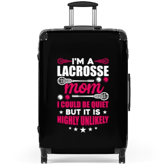 I'm a lacrosse mom Proud Lax Mother Suitcases